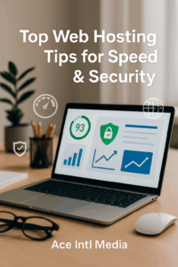 Web hosting tips for speed and security” (helps SEO).