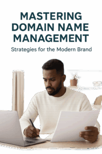 Cover image for the Ace Intl Media eBook “Mastering Domain Name Management: Strategies for the Modern Brand”