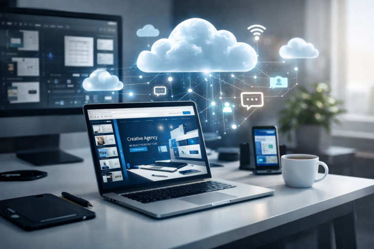 Cloud communication technology enhancing modern web design workflows and collaborative digital development