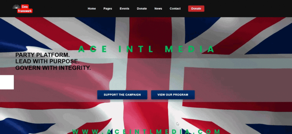 Animated preview of the Civic Framework interface showcasing its modular layout and design system.